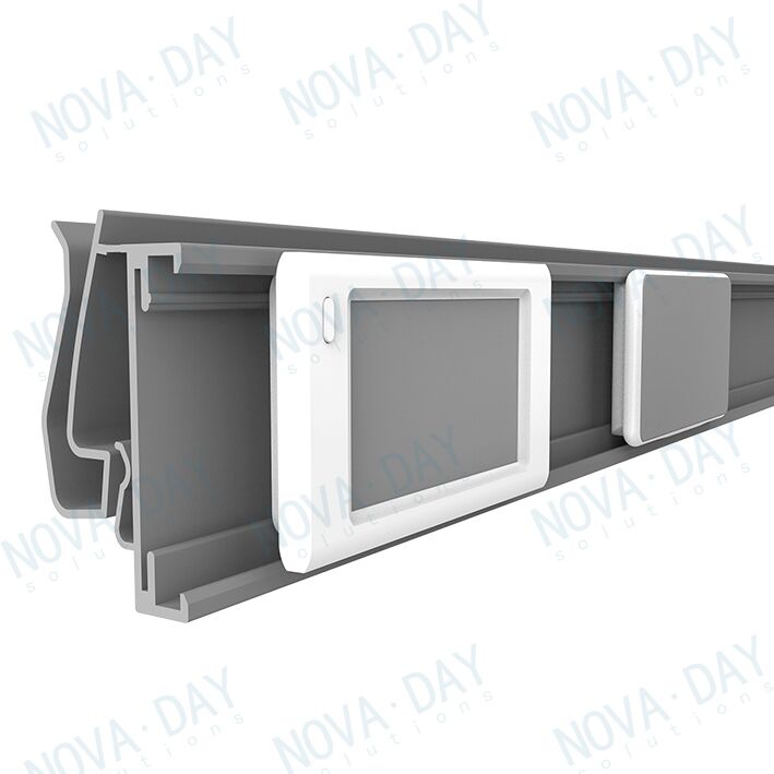 compatible electronic shelf label plastic mounted rail for hanshow,zkong,pricer digital tags,used on uline gondola shelf edge,#esl dn 16