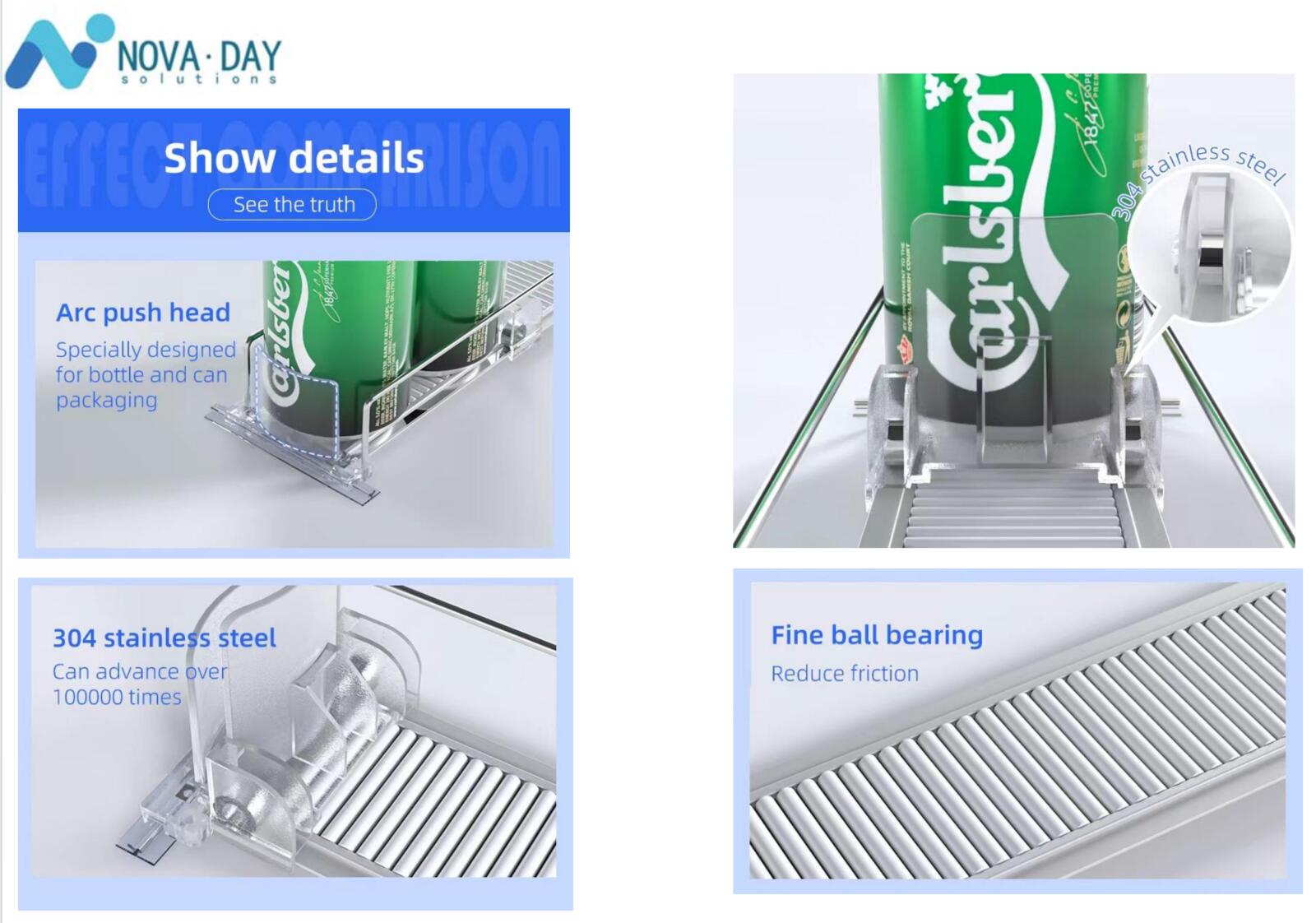 beverages rolling pushers ,bev pus 50