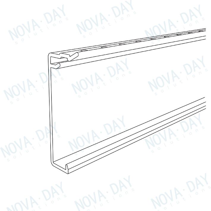 plastic esl mounting rail for vusion easylock electronic shelf labels.