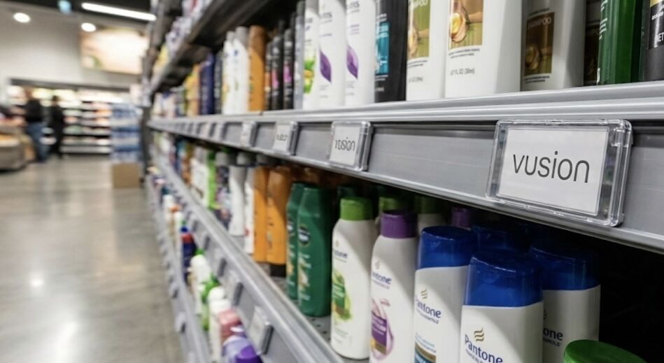 plastic esl mounting rail for vusion easylock electronic shelf labels.